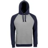 Толстовка унисекс Seattle, серый меланж c темно-синим - фото 1