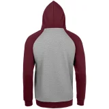 Толстовка унисекс Seattle, серый меланж с бордовым - фото 3