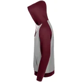 Толстовка унисекс Seattle, серый меланж с бордовым - фото 4