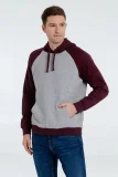 Толстовка унисекс Seattle, серый меланж с бордовым - фото 7