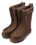 Валенки шитые "Полувалеши 2311" с подошвой ЭВА, натурально темные - фото 1