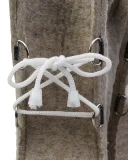 Валенки шитые "Полувалеши 2323Ж" с подошвой ЭВА, шнурки, серый. - фото 2