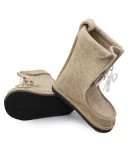 Валенки шитые "Полувалеши 2323Ж" с подошвой ЭВА, шнурки, серый. - фото 3