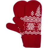 Варежки Elnik, красные с молочно-белым - фото 1
