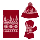 Варежки Elnik, красные с молочно-белым - фото 3