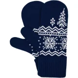 Варежки Elnik, синие с молочно-белым - фото 1