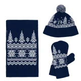 Варежки Elnik, синие с молочно-белым - фото 3