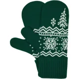 Варежки Elnik, зеленые с молочно-белым - фото 1