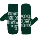 Варежки Elnik, зеленые с молочно-белым - фото 2