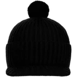 Вязаная шапка с козырьком Peaky, черная - фото 4