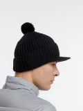Вязаная шапка с козырьком Peaky, черная - фото 8