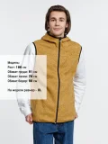 Жилет с капюшоном унисекс Gotland, горчичный - фото 6