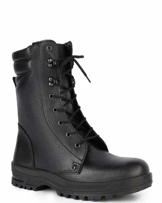 Ботинки с высокими берцами "Витязь" черные, натуральная кожа