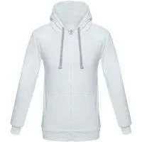 Толстовка на молнии с капюшоном Unit Siverga, белая РАСПРОДАЖА 20%