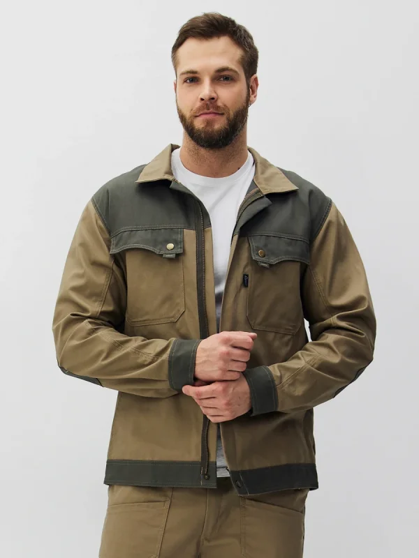 Куртка Канзас (тк.100% хлопок), бежевый/хаки