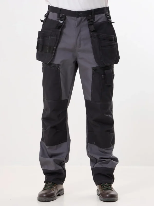 Брюки Крафт (тк. 60% хл 40% пэ), черный/серый