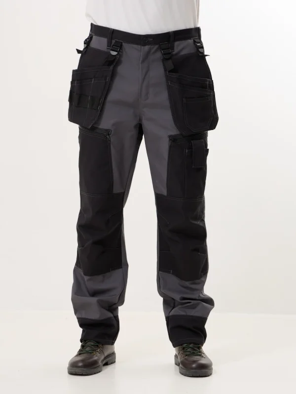 Брюки Крафт (тк. 60% хл 40% пэ), черный/серый