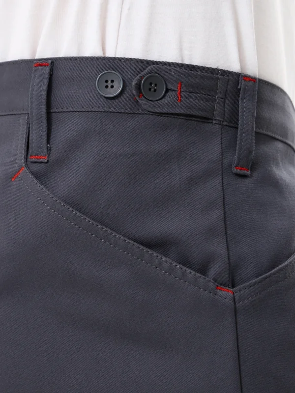 Брюки Корнет (100% хлопок), серый/красный