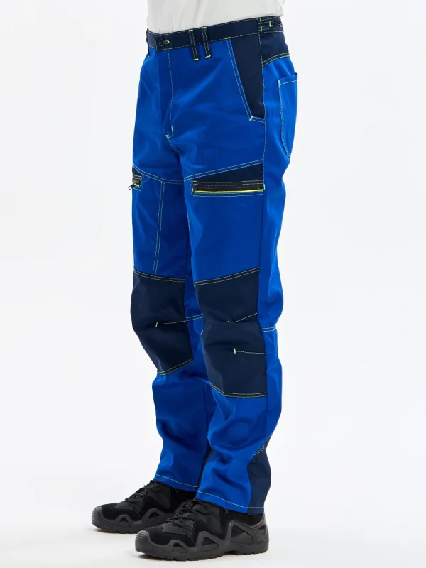 Брюки Волна-3 (тк.35% хлопок, 65% пэ), васильковый/синий