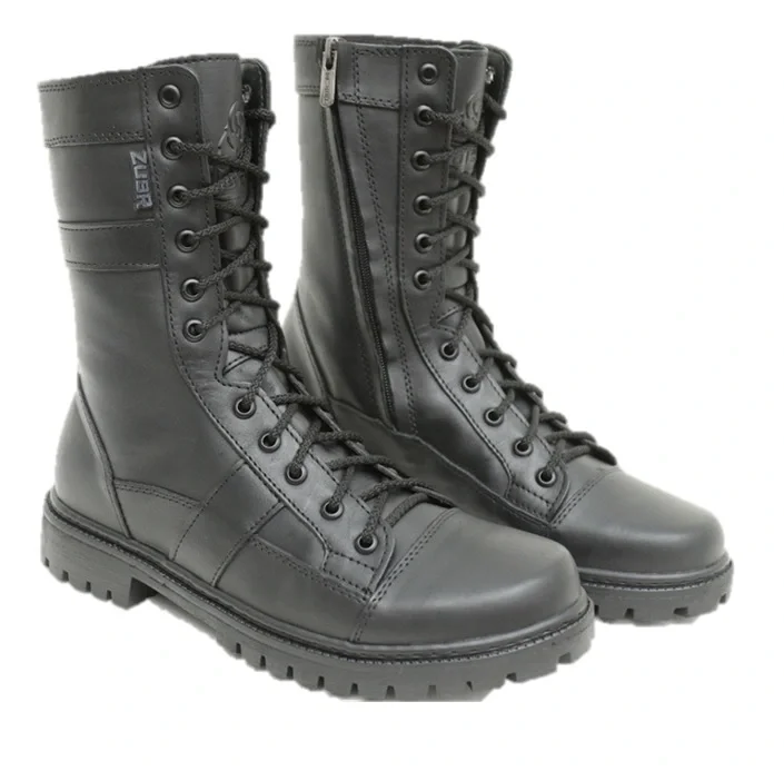 Ботинки с высоким берцем «КАНЗАС» на искусственном меху и резиновой подошве (АРТ.320) черные