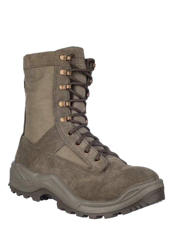 Ботинки с высокими берцами "Ховард" хаки, натуральная кожа