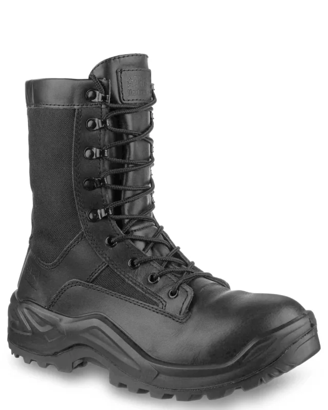 Ботинки с высокими берцами "ХОВАРД", нат.кожа/текстиль, цвет: черный NEW