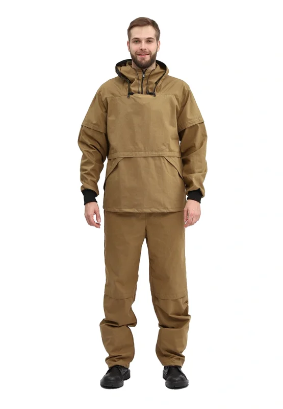 Костюм туристический ПРТНЦФ с сеткой, цвет: хаки, ткань: палатка 235