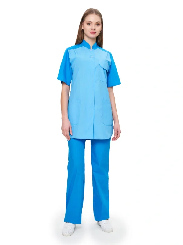 Костюм женский "Октава" голубой со св-голубым