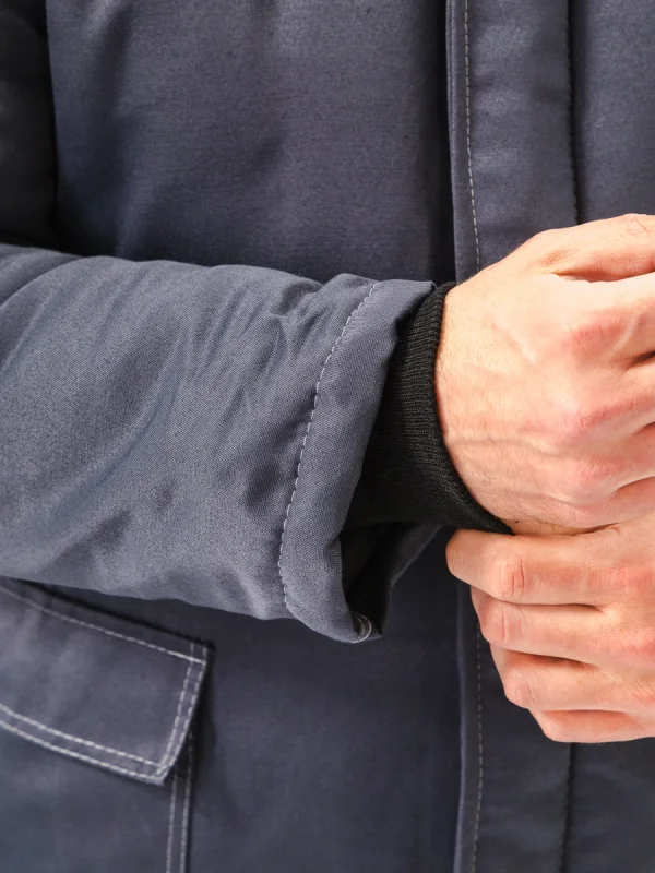 Куртка зимняя "УРАЛ" цвет: т.серый/красный