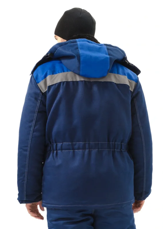 Куртка зимняя "УРАЛ" цвет: т.синий/василек