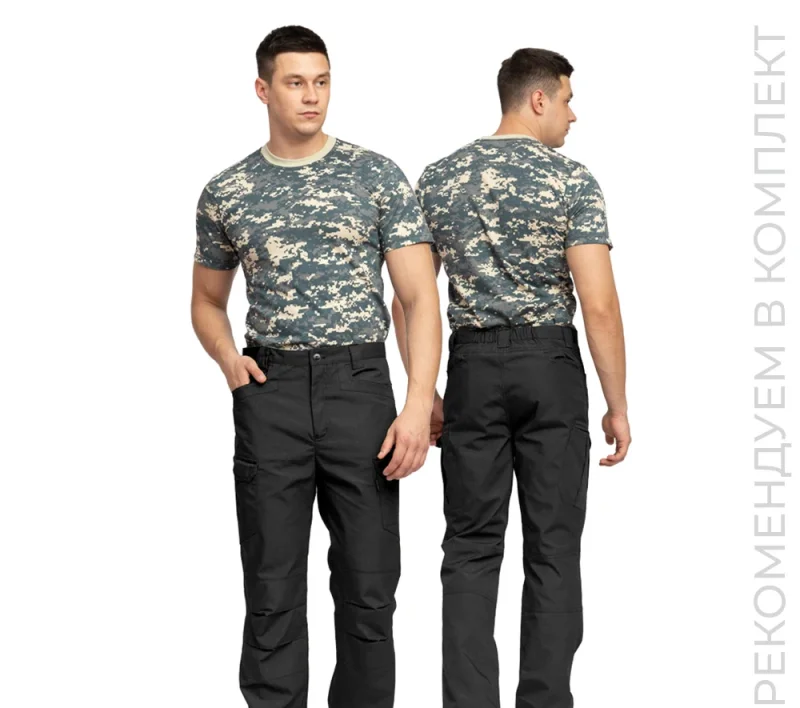 Брюки мужские "Камелот" из ткани рип-стоп чёрные