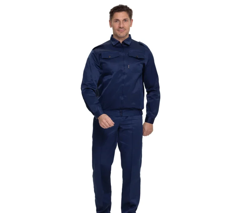 Костюм мужской "Альфа" синий (куртка и брюки) для охранников