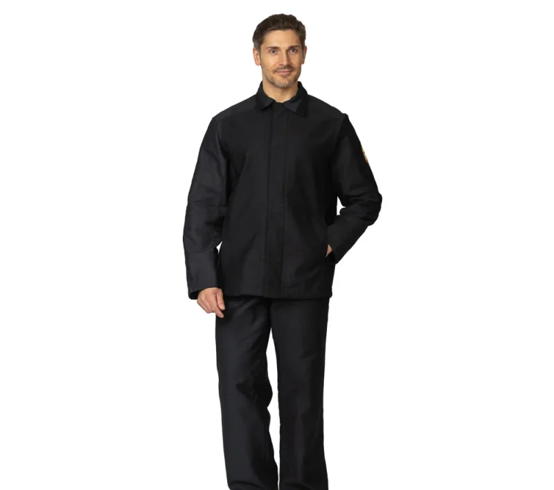 Костюм жаростойкий молескиновый чёрный ОП ГОСТ 12.4.297-2013 от повышенных температур