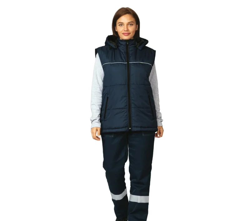 Жилет универсальный утеплённый "Кама" тёмно-синий