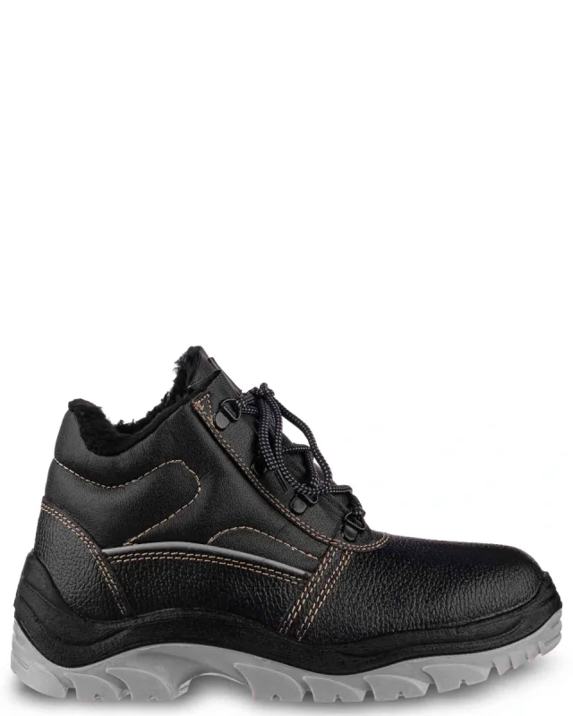 Ботинки кожаные утепленные БЕРГЕН ПУ/ТПУ, металлический подносок