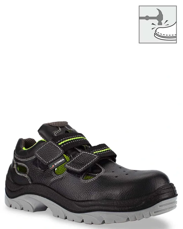 Полуботинки кожаные с перфорацией НЕОН ПУ/ТПУ, композитный подносок