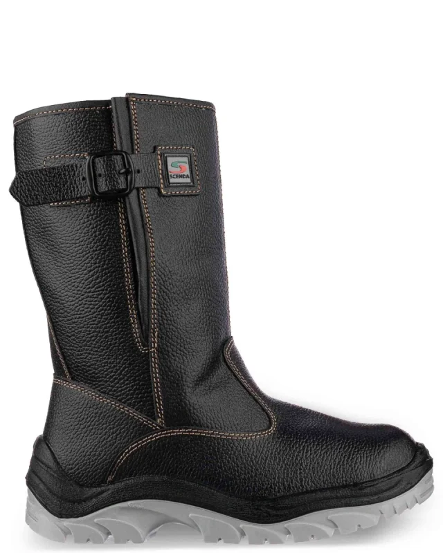Сапоги кожаные утепленные БЕРГЕН ПУ/ТПУ, металлический подносок