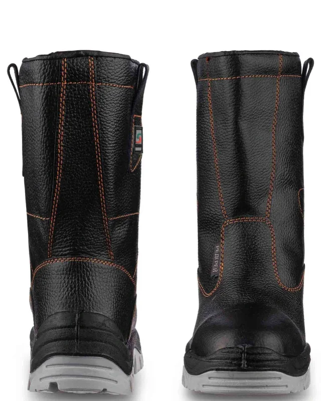 Сапоги кожаные утепленные РЕДГРЕЙ ПУ/ТПУ, металлический подносок