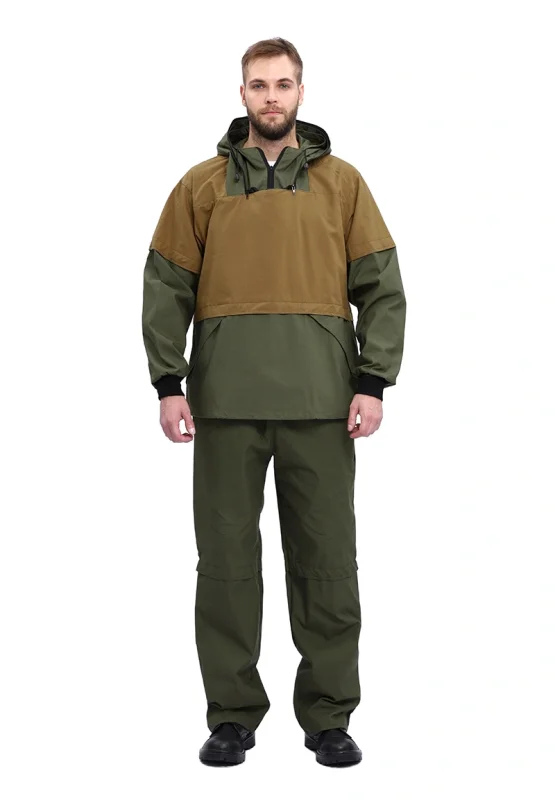 Костюм туристический ПРТНЦФ с сеткой, цвет: хаки/св.хаки, ткань: палатка 235