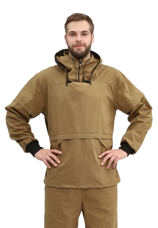 Костюм туристический ПРТНЦФ с сеткой, цвет: хаки, ткань: палатка 235