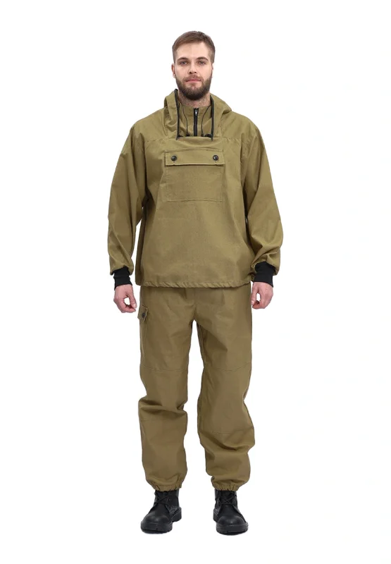 Костюм туристический ПРТНЦФ с сеткой "ТИР", цвет: хаки, ткань: палатка 235