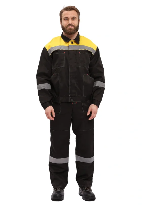 Костюм рабочий "Легион" черный/желтый