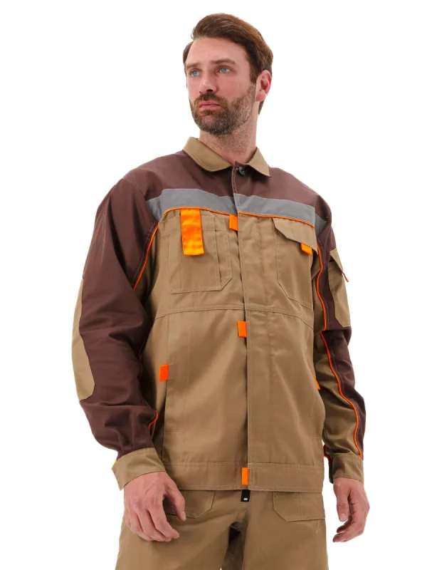 Костюм рабочий "Рольф" бежевый/коричневый