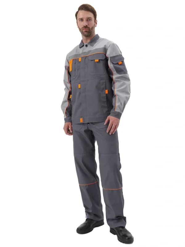 Костюм рабочий "Рольф" серый/св.серый