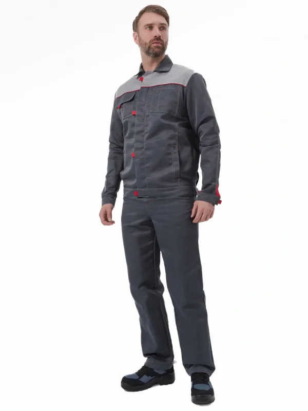 Костюм "ФАВОРИТ" куртка/брюки, цвет: Т.СЕРЫЙ/СВ.СЕРЫЙ