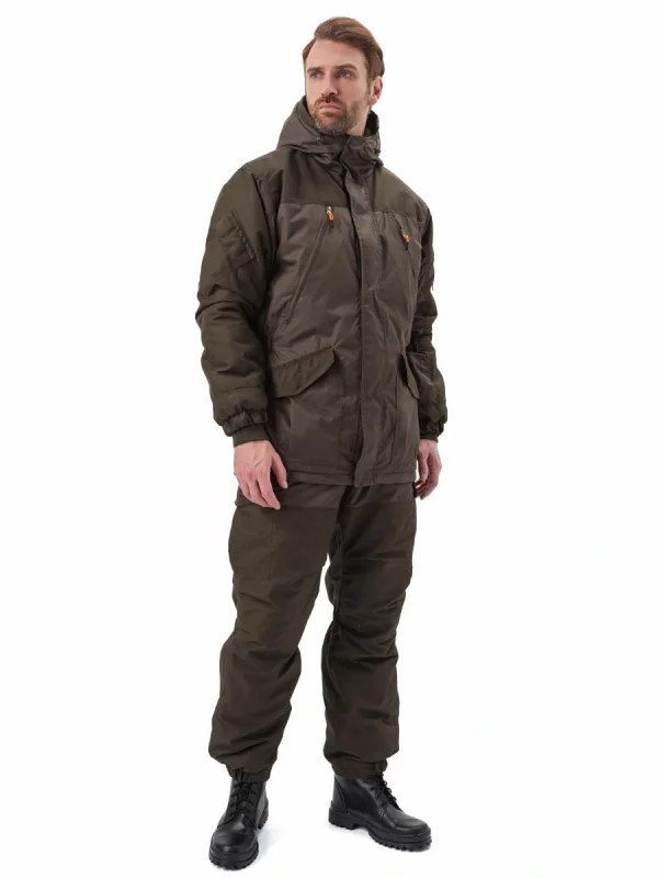 Костюм "ГЕРКОН-ВЕСНА/ОСЕНЬ" куртка/брюки цвет: ХАКИ/Т.ХАКИ, ткань: ПолиИтали/Кошачий глаз