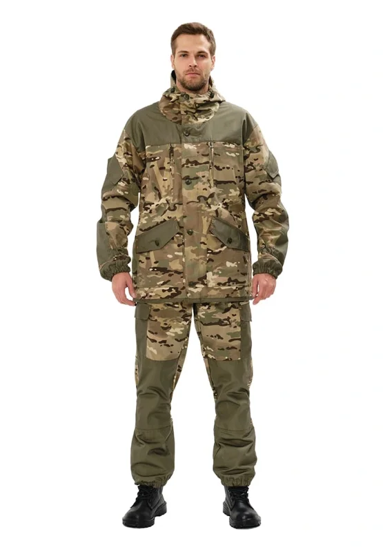 Костюм мужской "ГОРКА-М" куртка/брюки, цвет: кмф "Мультикам/хаки", ткань Рип-стоп