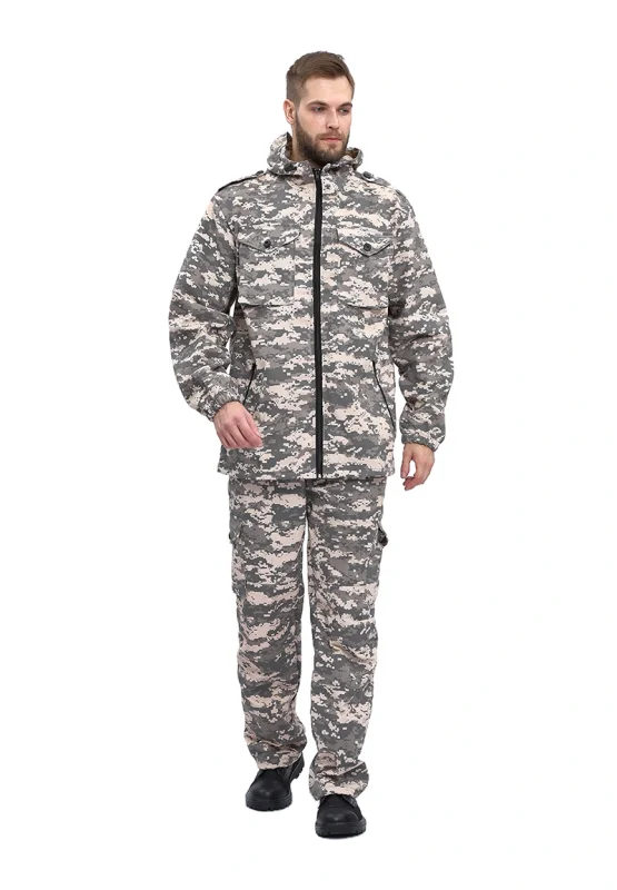 Костюм "ТУРИСТ 2" куртка/брюки цвет: кмф "Цифра светло-серая", ткань: Твил Пич