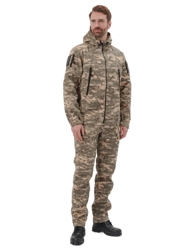 Костюм "ШТУРМ" куртка/брюки, цвет: кмф ЦИФРА СВ.СЕРАЯ, ткань: Твил рип-стоп