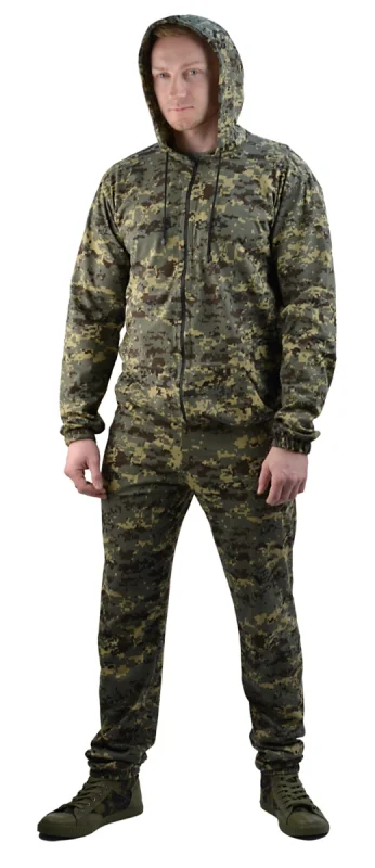 Костюм трикотажный "ТИР-3" серо-зеленая цифра (куртка + брюки 100%х/б)